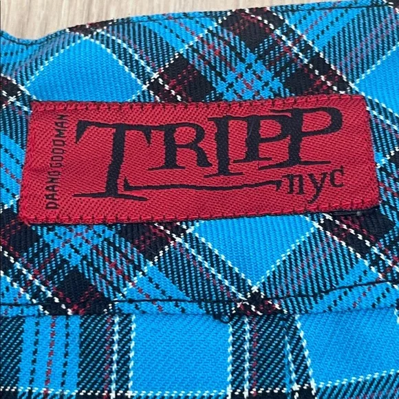 Tripp NYC BONDAGE Reversible Plaid Pleated Mini Skirt - Picture 6 of 9